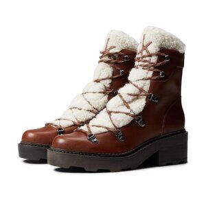 Calvin Klein Women's Alaina Hiking Boot in Dark Natural Luggage Color Size 7.5
